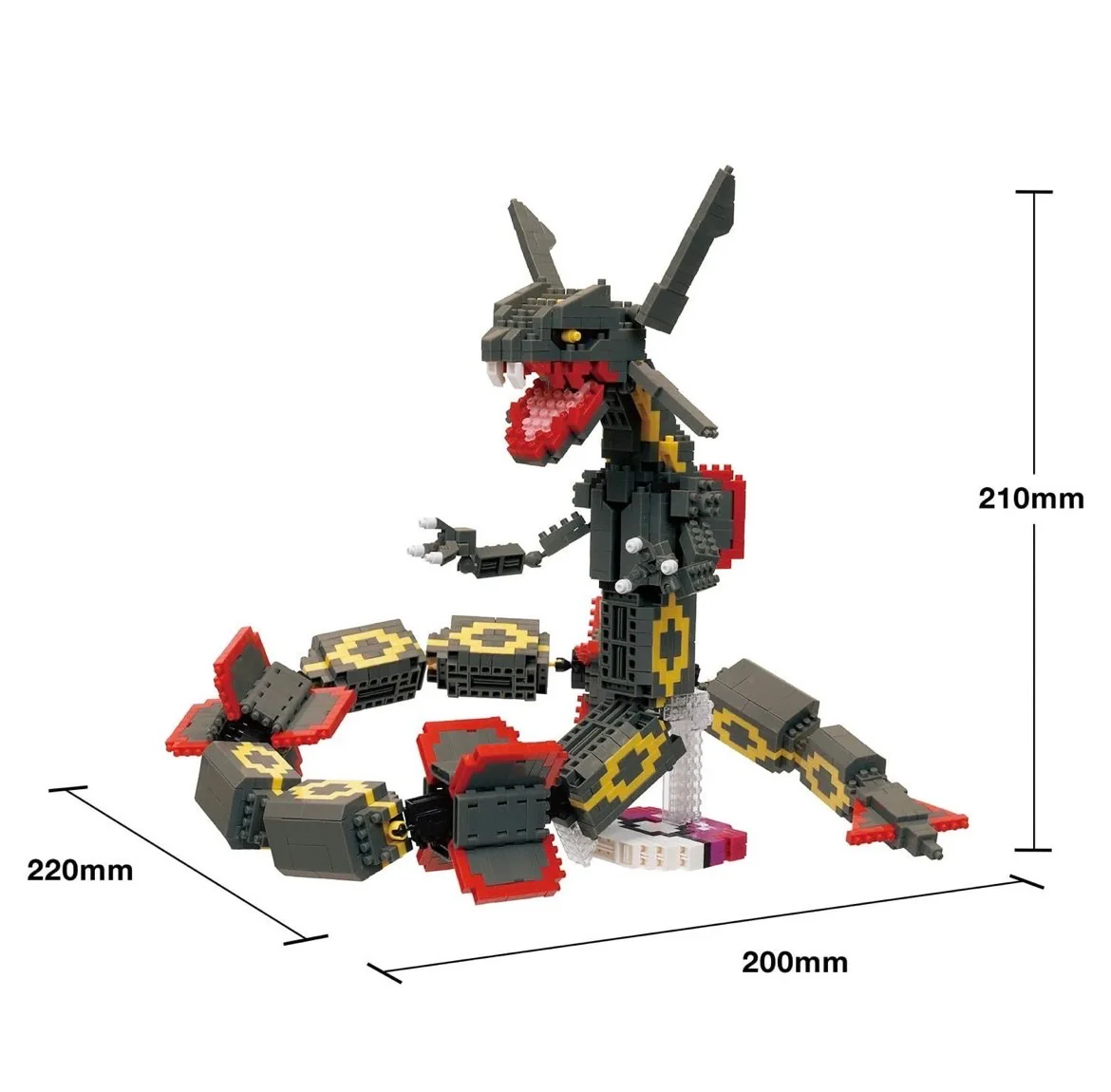 Nanoblock Pokemon |Black Rayquaza Extreme DX Japanese - Image 5